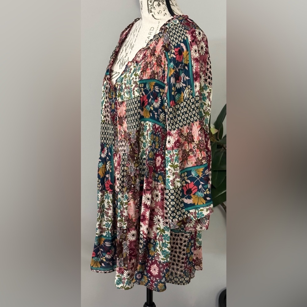 Floral Multicolor Women's Top - Picture 4 of 16